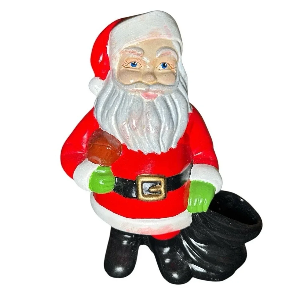 Santa Claus Figurine with Gift‎ Sack Christmas Holiday Decoration